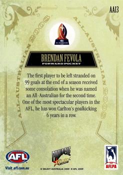 2009 Select AFL Pinnacle - All Australian #AA13 Brendan Fevola Back